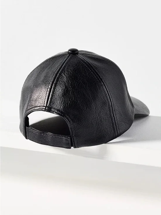 NWT Wyeth Hailey Faux Leather Baseball Cap - Picture 2 of 12